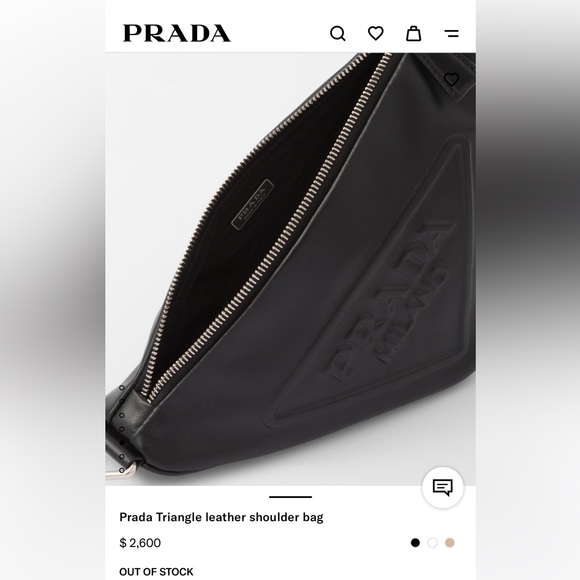 Prada Triangle Crossbody Leather Shoulder Bag - Picture 9 of 11